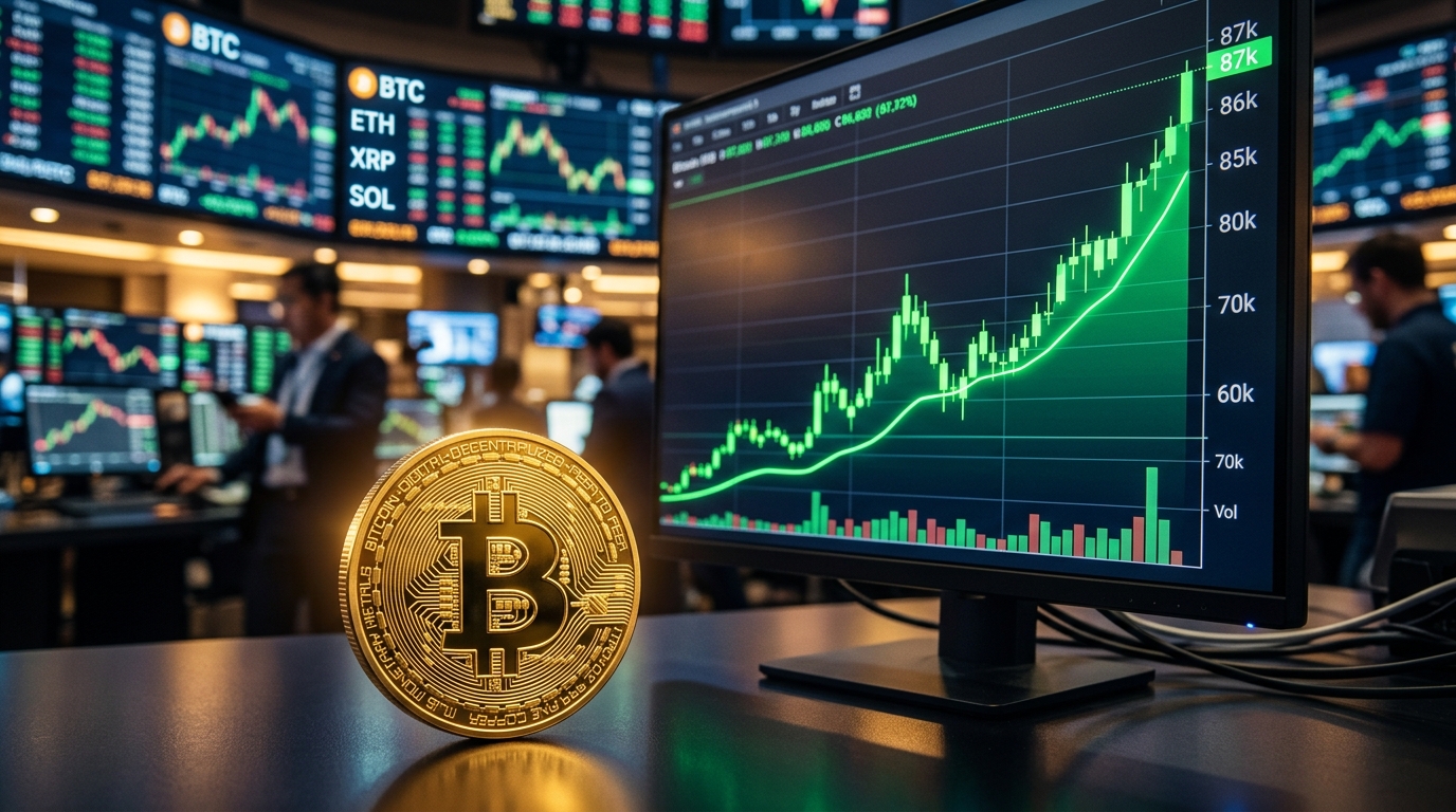découvrez pourquoi le bitcoin approche les 87 000 $ et les facteurs clés derrière cette hausse spectaculaire de la crypto-monnaie.