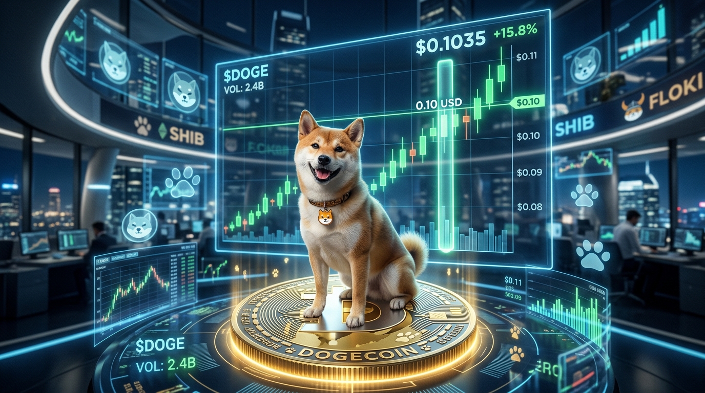 le dogecoin dépasse de nouveau les 0,10 $, marquant le retour en force des meme coins à thème canine dans l'univers des cryptomonnaies.